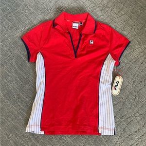FILA (NWT)✨RED STRIPED T-SHIRT
